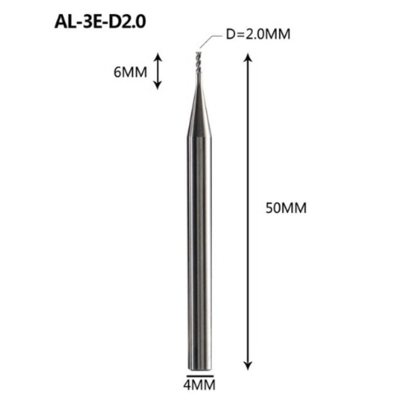 Фреза кінцева для ЧПУ DJTOL d2-l6-D4-L50 AAEN2LX02