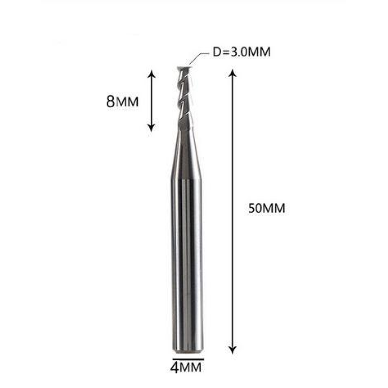 Фреза кінцева для ЧПУ DJTOL d3-l8-D4-L50 DAE2-03