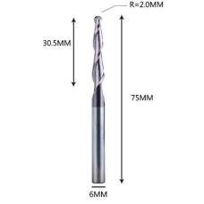 Фреза конусна для ЧПУ R2-D6-L75-l30,5
