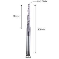 Фреза конусна для ЧПУ R2-D8-L100-l60