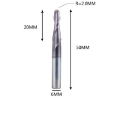 Фреза конусна для ЧПК R2-D6-L50-l20