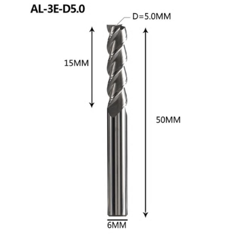 Фреза кінцева для ЧПУ DJTOL d5-l15-D6-L50 AAEN3LX05