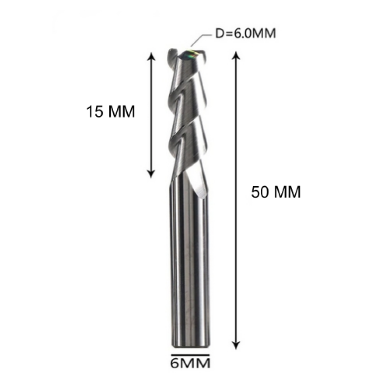 Фреза кінцева для ЧПУ DJTOL D6-l15-L50 DAE2-06
