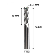 Фреза кінцева для ЧПУ DJTOL D4-l10-L50 AAEN2LX04
